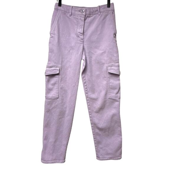 Aritzia Wilfred Free Modern Cargo Pant Light Purple Size 2 High Rise Button Fly - Picture 1 of 7